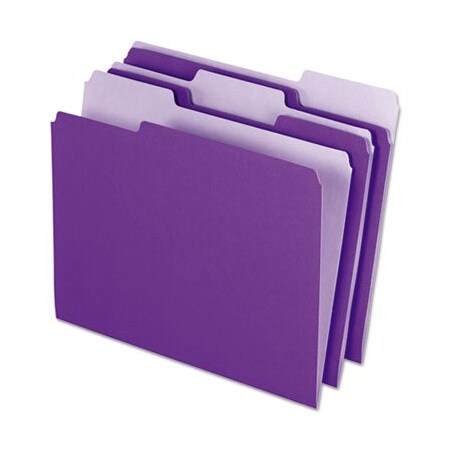 Tops Business Forms Pendaflex, INTERIOR FILE FOLDERS, 1/3-CUT TABS, LETTER SIZE, VIOLET, 100PK 421013VIO